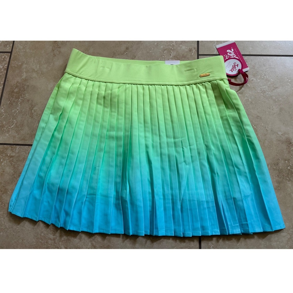 Justice Pleated‎ Skort Girls XL Plus 16P/18P Green Blue Ombre Active Sporty NEW